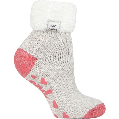 Women's 1 Pair Lounge Feather Turn Over Cuff Socks Daisy Light Twist 4-8 - Heat Holders - Modalova