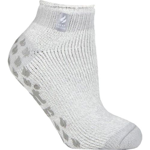 Women's 1 Pair SOCKSHOP 2.3 TOG Patterned and Striped Ankle Slipper Socks Pisa Silver 4-8 Ladies - Heat Holders - Modalova