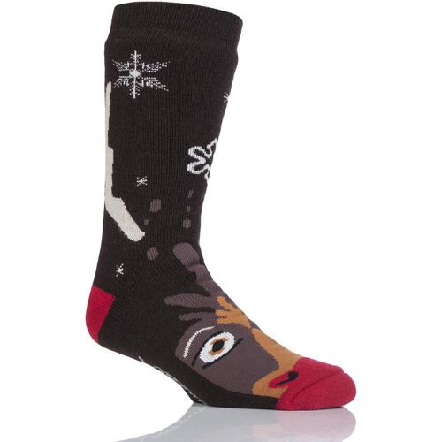 Pair Rudolph Double Layered Rudolph Christmas Slipper Socks Unisex 4-8 Unisex - Heat Holders - Modalova