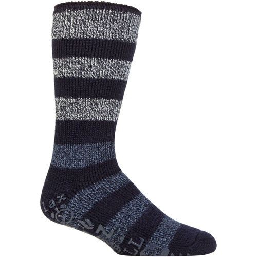 Mens 1 Pair SOCKSHOP Colden Lounge Socks Navy / Denim Stripe 6-11 Mens - Heat Holders - Modalova