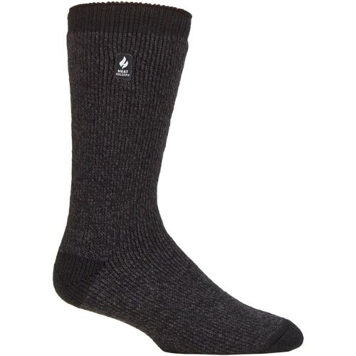 Mens 1 Pair SOCKSHOP 2.3 TOG Patterned and Plain Thermal Socks Berlin Heel & Toe Charcoal 6-11 Mens - Heat Holders - Modalova
