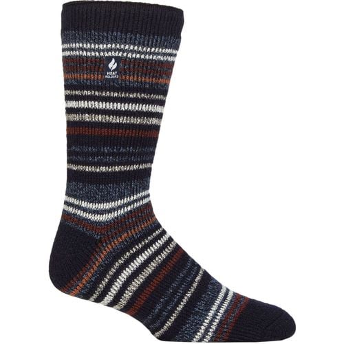 Mens 1 Pair SOCKSHOP 2.3 TOG Patterned and Plain Thermal Socks Astana Navy / Denim 6-11 - Heat Holders - Modalova