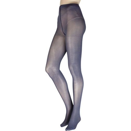 Women's 1 Pair Marl Opaque Tights Navy Small / Medium - Charnos - Modalova