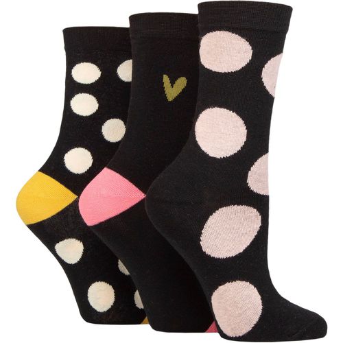 Women's 3 Pair Patterned Cotton Socks Spots 4-8 Ladies - Caroline Gardner - Modalova