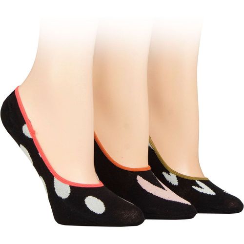 Ladies 3 Pair Casual Shoe Liner Socks Spots and Hearts 4-8 - Caroline Gardner - Modalova