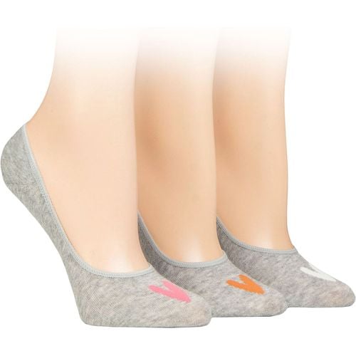 Ladies 3 Pair Caroline Gardner Casual Shoe Liner Socks Hearts Light 4-8 - SockShop - Modalova