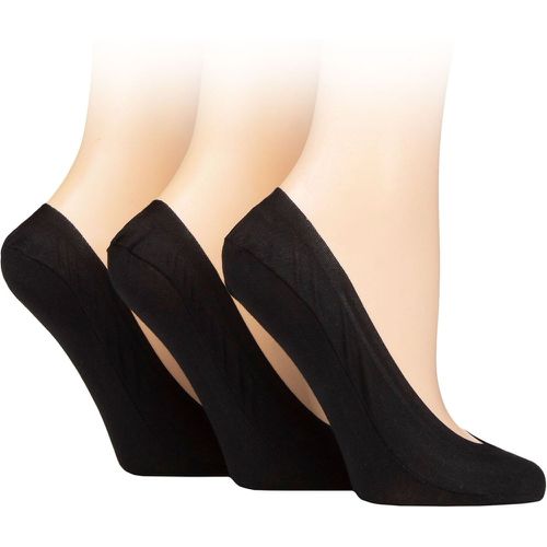 Ladies 3 Pair Caroline Gardner Plain Cotton No-Show Shoe Liner Socks 4-8 - SockShop - Modalova