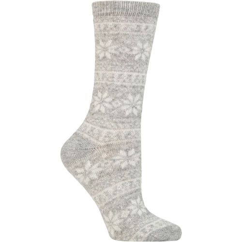 Ladies 1 Pair Cashmere Fairisle Socks One Size - Charnos - Modalova