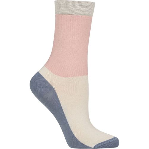 Ladies 1 Pair Charnos Mercerised Cotton Rib Socks Mix One Size - SockShop - Modalova
