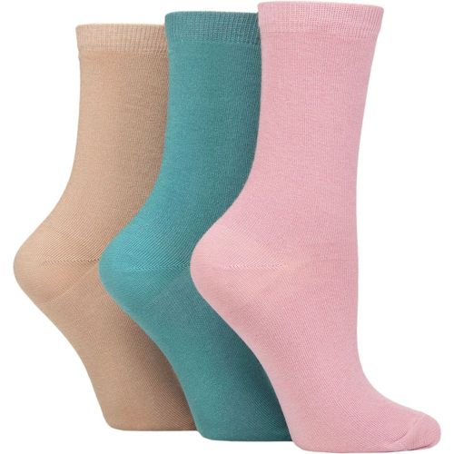 Ladies 3 Pair Organic Cotton Ankle Socks Pink One Size - Charnos - Modalova