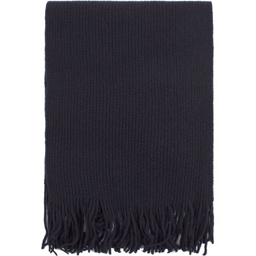 Unisex Great and British Knitwear 100% Lambswool Fringed Scarf. Made in Scotland Scots Navy One Size - Great & British Knitwear - Modalova