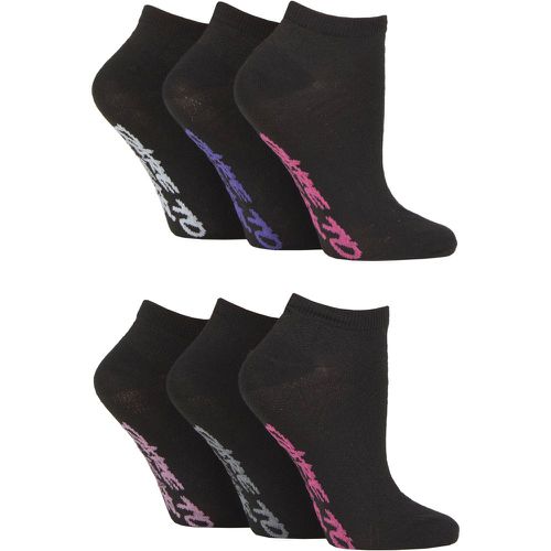 Ladies 6 Pair Pique Knit Patterned Trainer Socks Geoetric 4-8 Ladies - Dare To Wear - Modalova