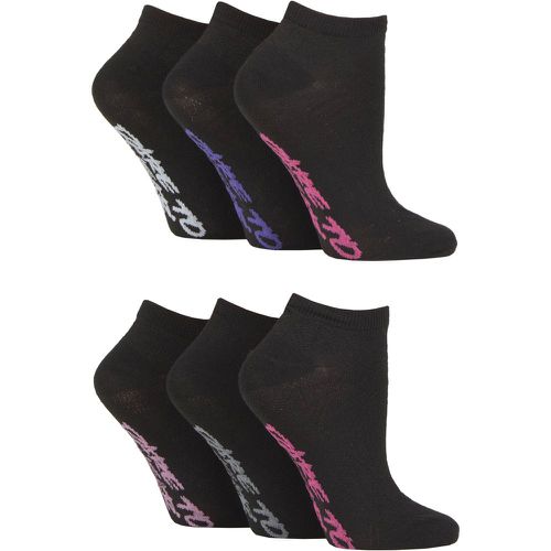 Women's 6 Pair Pique Knit Patterned Trainer Socks Geoetric 4-8 Ladies - Dare To Wear - Modalova