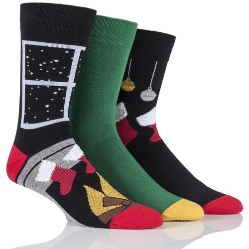 Pair Stockings and Fireplace Christmas Inspired Socks Men's 6-11 Mens - Wild Feet - Modalova