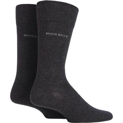 Pair Charcoal BOSS Plain 75% Cotton Socks Men's 5.5-8 Mens - Hugo Boss - Modalova