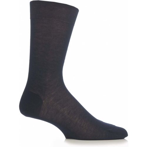 Pair Navy Plain 100% Cotton Lisle Socks Men's 8-8.5 Mens - Pantherella - Modalova
