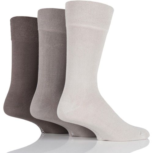 Pair Beige Plain Comfort Cuff Socks Men's 7-11 Mens - Glenmuir - Modalova