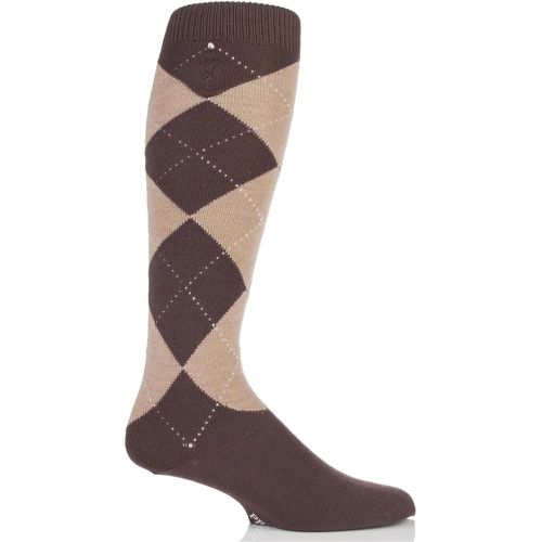 Pair 80% Cashmere Argyle Pattern Knee High Socks Men's 7-11 Mens - Pringle Of Scotland - Modalova