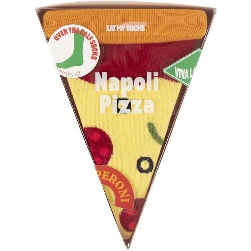 Pair Napoli Pizza Slice Cotton Socks Pizza One Size - EAT MY SOCKS - Modalova