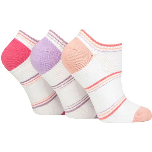 Ladies 3 Pair Johanne Cushion Trainer Socks Peach / Purple / Pink UK 4-8 - Pringle - Modalova