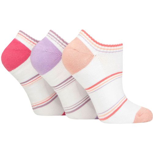 Women's 3 Pair Johanne Cushion Trainer Socks Peach / Purple / Pink UK 4-8 - Pringle - Modalova