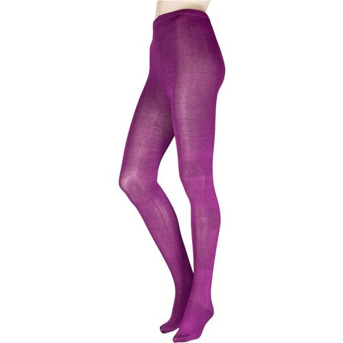 Women's 1 Pair Plain Bamboo Tights Bright Liquorice S/M - Elle - Modalova