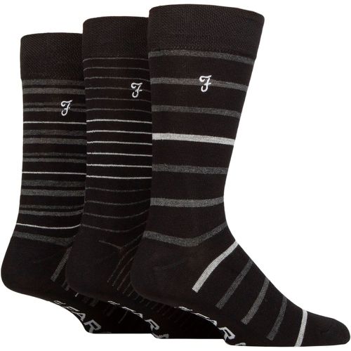 Pair Black / Charcoal Luxury Bamboo Stripe Socks Men's 6-11 Mens - Farah - Modalova