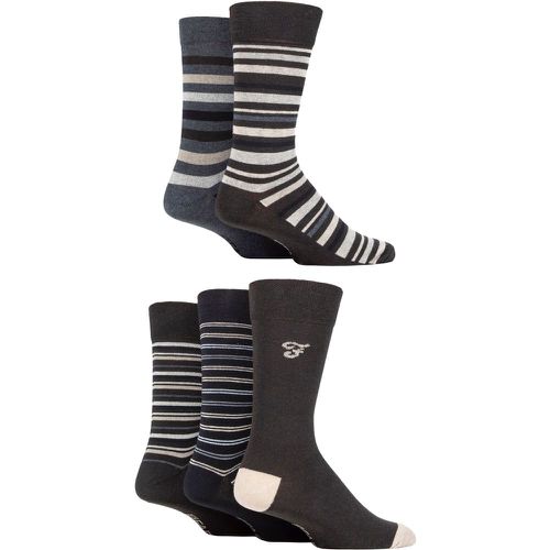 Mens 5 Pair Patterned Striped and Argyle Cotton Socks Stripe 6-11 Mens - Farah - Modalova