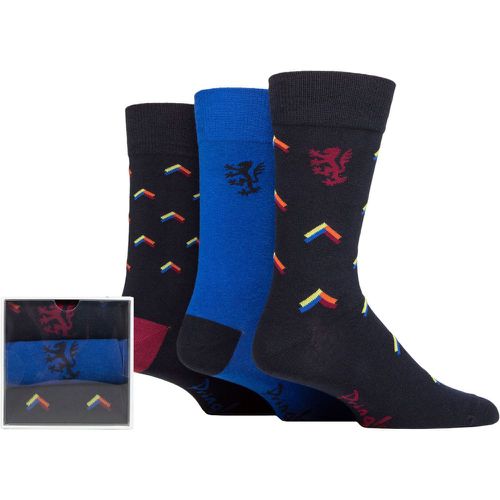 Mens 3 Pair Patterned and Plain Stag Cubed Cotton Gift Boxed Socks Arrows Navy / 7-11 Mens - Pringle - Modalova