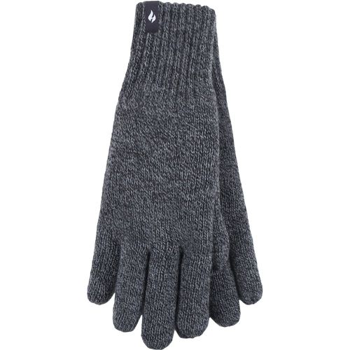 Pair Charcoal 2.3 Tog Heatweaver Yarn Gloves Men's Medium/Large - Heat Holders - Modalova