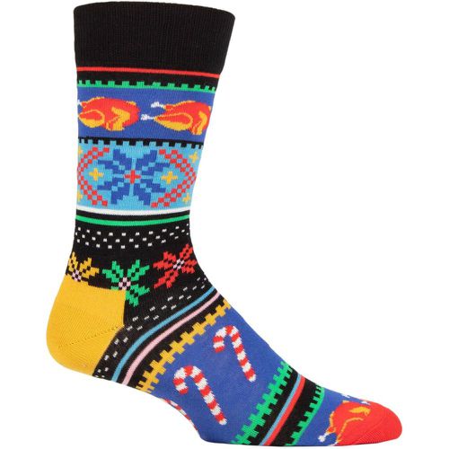 Mens and Ladies 1 Pair Happy Holidays Socks Multi 4-7 Unisex - Happy Socks - Modalova