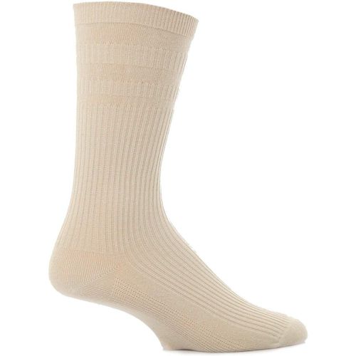 Pair Oatmeal Extra Wide Cotton Softop Socks Men's 11-13 Mens - HJ Hall - Modalova