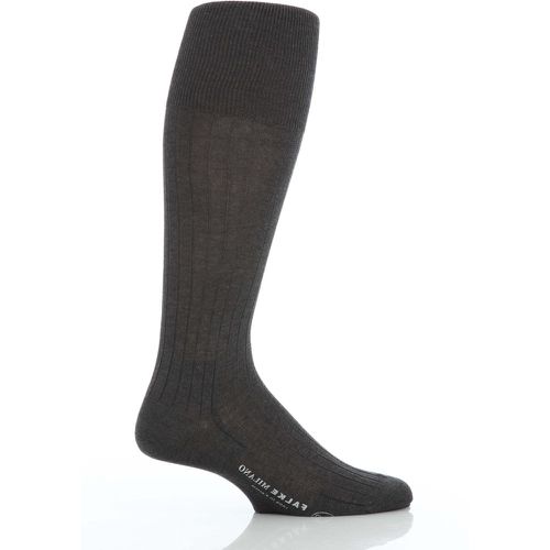 Pair Light Melange Milano 97% Cotton Knee High Socks Men's 8.5-9.5 Mens - Falke - Modalova
