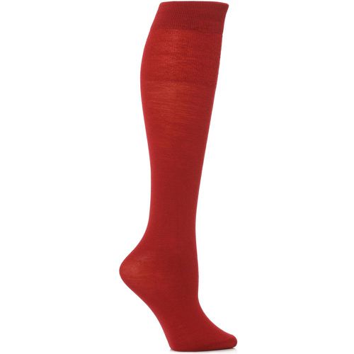 Pair Wine Jennifer Merino Wool Knee High Socks Ladies One Size - Trasparenze - Modalova