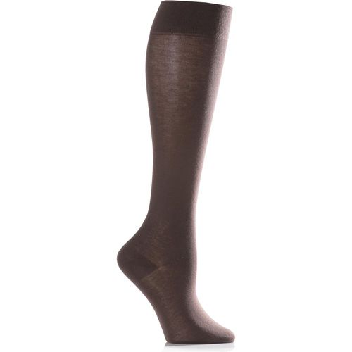Pair Dark Cotton Touch Knee High Socks Ladies 5.5-8 Ladies - Falke - Modalova
