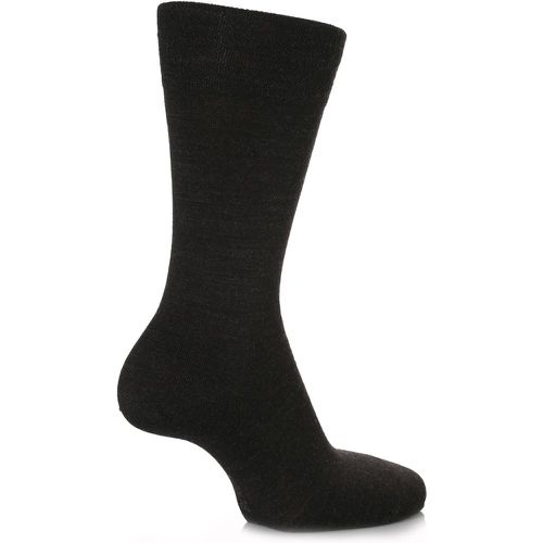 Pair Anthracite Melange Sensitive Berlin Virgin Wool Left and Right Socks With Comfort Cuff Men's 5.5-8 Mens - Falke - Modalova