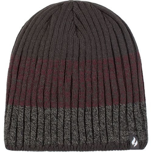 Mens 1 Pack SOCKSHOP Linden Stripe Hat Charcoal One Size - Heat Holders - Modalova