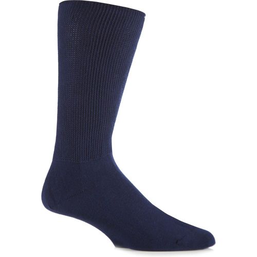 Pair Navy Footnurse Oedema Extra Wide Cotton Socks Men's 9-11 Mens - Iomi - Modalova