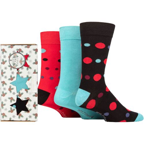 Mens 3 Pair SOCKSHOP Wildfeet Star Gift Boxed Bamboo Socks Assorted Spots UK 7-11 - Wild Feet - Modalova
