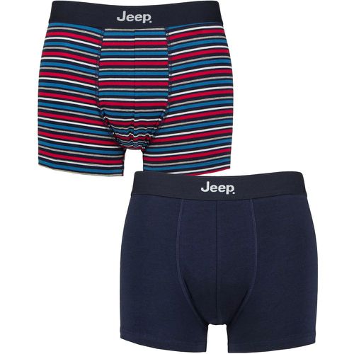 Mens 2 Pack Cotton Fitted Trunks Navy / S - Jeep - Modalova