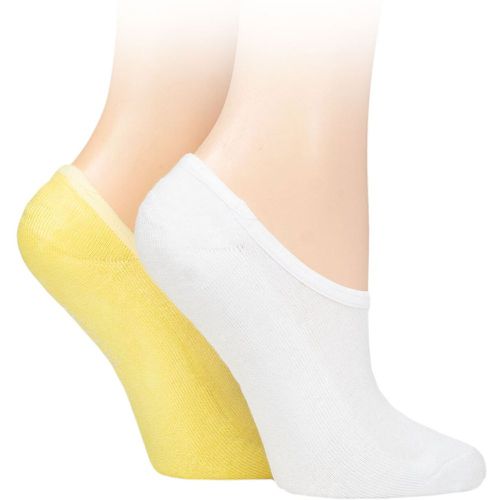 Women's 2 Pair SOCKSHOP Wildfeet Plain Cushioned Bamboo Shoe Liners White / 4-8 Ladies - Wild Feet - Modalova