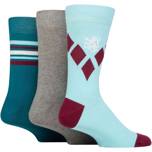 Mens 3 Pair Cotton and Recycled Polyester Patterned Socks Large Diamonds / Teal 7-11 - Pringle - Modalova