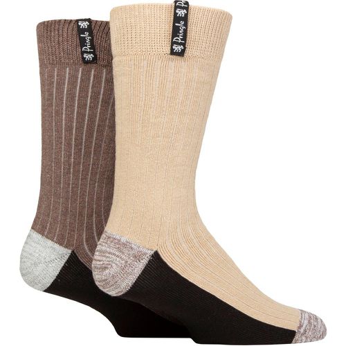 Mens 2 Pair Recycled Cotton Boot Socks Beige / 7-11 Mens - Pringle - Modalova