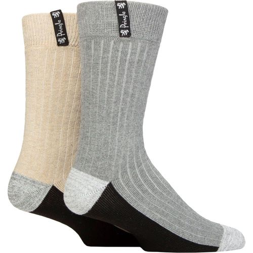 Mens 2 Pair Recycled Cotton Boot Socks Charcoal / Stone 7-11 Mens - Pringle - Modalova