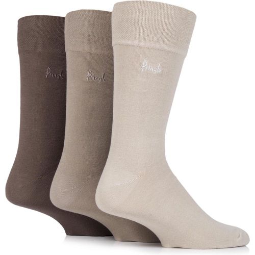 Pair Beige Dunvegan Comfort Cuff Plain Cotton Socks Men's 7-11 Mens - Pringle - Modalova