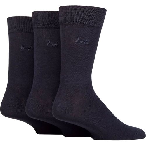 Mens 3 Pair Plain Modal Socks Navy UK 7-11 - Pringle - Modalova
