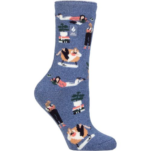 Women's 1 Pair SOCKSHOP 1.6 TOG Lite Hobby Socks Book Worm Denim 4-8 - Heat Holders - Modalova