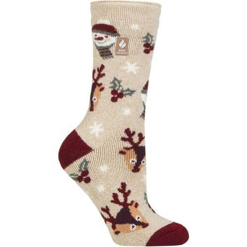 Women's 1 Pair SOCKSHOP Lite Christmas Socks Snowy Christmas 4-8 - Heat Holders - Modalova