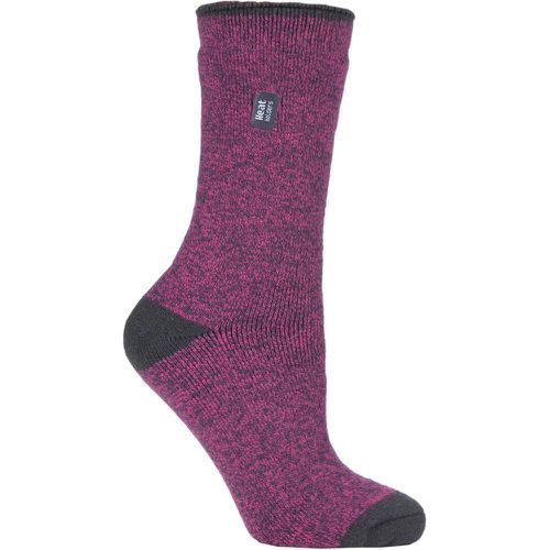 Women's 1 Pair SOCKSHOP 1.6 TOG Lite Patterned and Striped Socks Twist Raspberry / Charcoal 4-8 Ladies - Heat Holders - Modalova