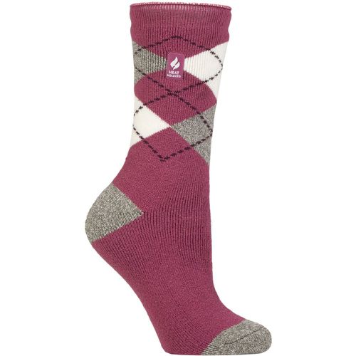 Women's 1 Pair SOCKSHOP 1.6 TOG Lite Patterned and Striped Socks Cali Muted Coral 4-8 - Heat Holders - Modalova